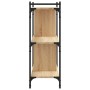 Librería 3 estantes madera ingeniería roble Sonoma 76x32x88 cm de vidaXL, Librerías y estanterías - Ref: Foro24-833931, Preci...