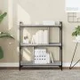 Librería 3 estantes madera ingeniería gris Sonoma 76x32x88 cm de vidaXL, Librerías y estanterías - Ref: Foro24-833933, Precio...
