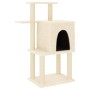 Rascador para gatos con postes de sisal color crema 97 cm de vidaXL, Mobiliario para gatos - Ref: Foro24-172064, Precio: 45,8...