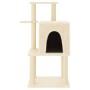 Rascador para gatos con postes de sisal color crema 97 cm de vidaXL, Mobiliario para gatos - Ref: Foro24-172064, Precio: 45,8...