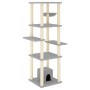 Rascador para gatos con postes de sisal gris claro 154 cm de vidaXL, Mobiliario para gatos - Ref: Foro24-172056, Precio: 82,2...