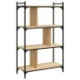 Librería 4 estantes madera ingeniería roble Sonoma 76x32x123 cm de vidaXL, Librerías y estanterías - Ref: Foro24-833936, Prec...