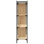 Librería 4 estantes madera ingeniería roble Sonoma 76x32x123 cm de vidaXL, Librerías y estanterías - Ref: Foro24-833936, Prec...