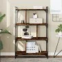 Librería 4 estantes madera ingeniería roble ahumado 76x32x123cm de vidaXL, Librerías y estanterías - Ref: Foro24-833937, Prec...