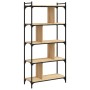 Librería 5 estantes madera ingeniería roble Sonoma 76x32x158 cm de vidaXL, Librerías y estanterías - Ref: Foro24-833941, Prec...