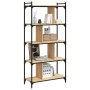 Librería 5 estantes madera ingeniería roble Sonoma 76x32x158 cm de vidaXL, Librerías y estanterías - Ref: Foro24-833941, Prec...
