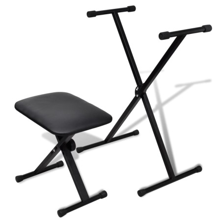 Juego de taburete y soporte ajustable para teclado de vidaXL, Banquetas y taburetes - Ref: Foro24-70032, Precio: 62,76 €, Des...