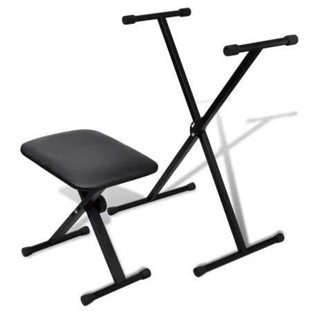 Juego de taburete y soporte ajustable para teclado de vidaXL, Banquetas y taburetes - Ref: Foro24-70032, Precio: 61,47 €, Des...