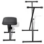 Juego de taburete y soporte ajustable para teclado de vidaXL, Banquetas y taburetes - Ref: Foro24-70032, Precio: 61,47 €, Des...