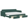 Sofá cama nido con cajones terciopelo verde oscuro 80x200 cm de vidaXL, Camas y somieres - Ref: Foro24-3196996, Precio: 460,5...