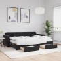 Sofá cama nido con cajones terciopelo negro 80x200 cm de vidaXL, Camas y somieres - Ref: Foro24-3196998, Precio: 483,32 €, De...