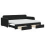 Sofá cama nido con cajones terciopelo negro 80x200 cm de vidaXL, Camas y somieres - Ref: Foro24-3196998, Precio: 483,32 €, De...