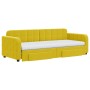 Sofá cama nido con cajones terciopelo amarillo 80x200 cm de vidaXL, Camas y somieres - Ref: Foro24-3196999, Precio: 447,30 €,...