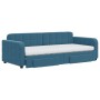 Sofá cama nido con cajones terciopelo azul 90x200 cm de vidaXL, Camas y somieres - Ref: Foro24-3197000, Precio: 499,88 €, Des...