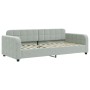 Sofá cama nido con cajones terciopelo gris claro 90x200 cm de vidaXL, Camas y somieres - Ref: Foro24-3197001, Precio: 485,78 ...