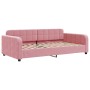 Sofá cama nido con cajones terciopelo rosa 90x200 cm de vidaXL, Camas y somieres - Ref: Foro24-3197004, Precio: 539,27 €, Des...