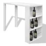 High gloss white kitchen table with bottle shelves by vidaXL, Kitchen and dining tables - Ref: Foro24-240820, Price: 144,43 €...