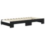 Sofá cama nido con cajones terciopelo negro 90x200 cm de vidaXL, Camas y somieres - Ref: Foro24-3197005, Precio: 483,01 €, De...