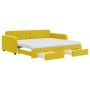 Sofá cama nido con cajones terciopelo amarillo 90x200 cm de vidaXL, Camas y somieres - Ref: Foro24-3197006, Precio: 484,13 €,...