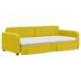 Sofá cama nido con cajones terciopelo amarillo 90x200 cm de vidaXL, Camas y somieres - Ref: Foro24-3197006, Precio: 484,13 €,...