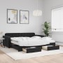 Sofá cama nido con cajones terciopelo negro 100x200 cm de vidaXL, Camas y somieres - Ref: Foro24-3197012, Precio: 489,59 €, D...