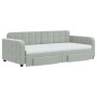 Sofá cama nido con cajones terciopelo gris claro 90x190 cm de vidaXL, Camas y somieres - Ref: Foro24-3197014, Precio: 447,00 ...