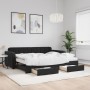 Sofá cama nido con cajones terciopelo negro 90x190 cm de vidaXL, Camas y somieres - Ref: Foro24-3197016, Precio: 453,00 €, De...