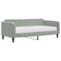 Sofá cama con colchón terciopelo gris claro 90x190 cm de vidaXL, Camas y somieres - Ref: Foro24-3197052, Precio: 300,98 €, De...