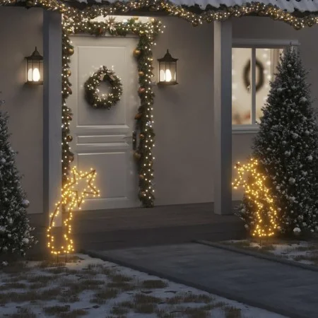Estrella fugaz de luces Navidad con estacas 115 LED 89 cm de vidaXL, Luces de Navidad - Ref: Foro24-357721, Precio: 42,00 €, ...