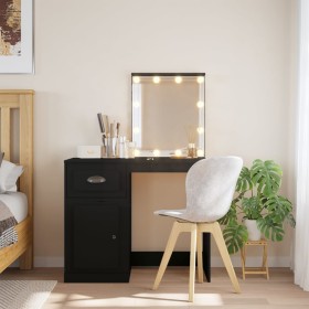 Tocador con luces LED negro 90x42x132,5 cm de vidaXL, Tocadores para dormitorios - Ref: Foro24-834971, Precio: 75,85 €, Descu...