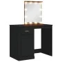 Tocador con luces LED negro 90x42x132,5 cm de vidaXL, Tocadores para dormitorios - Ref: Foro24-834971, Precio: 75,24 €, Descu...