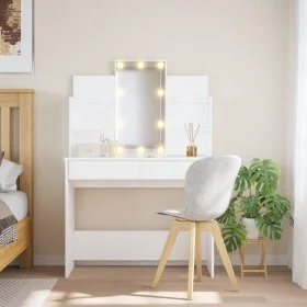 Tocador con luces LED blanco 96x40x142 cm de vidaXL, Tocadores para dormitorios - Ref: Foro24-837892, Precio: 114,85 €, Descu...