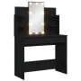 Tocador con luces LED negro 96x40x142 cm de vidaXL, Tocadores para dormitorios - Ref: Foro24-837893, Precio: 107,62 €, Descue...
