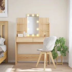 Schminktisch mit LED-Leuchten Sonoma-Eiche 96x40x142 cm von vidaXL, Schlafzimmerkommoden - Ref: Foro24-837894, Preis: 111,36 ...