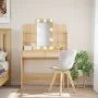 Tocador con luces LED roble Sonoma 96x40x142 cm de vidaXL, Tocadores para dormitorios - Ref: Foro24-837894, Precio: 111,36 €,...