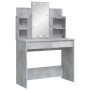 Tocador con luces LED gris hormigón 96x40x142 cm de vidaXL, Tocadores para dormitorios - Ref: Foro24-837895, Precio: 109,28 €...