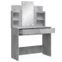 Tocador con luces LED gris hormigón 96x40x142 cm de vidaXL, Tocadores para dormitorios - Ref: Foro24-837895, Precio: 108,40 €...