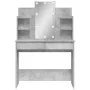 Tocador con luces LED gris hormigón 96x40x142 cm de vidaXL, Tocadores para dormitorios - Ref: Foro24-837895, Precio: 108,40 €...