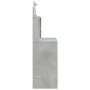 Tocador con luces LED gris hormigón 96x40x142 cm de vidaXL, Tocadores para dormitorios - Ref: Foro24-837895, Precio: 108,40 €...