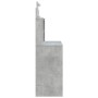 Tocador con luces LED gris hormigón 96x40x142 cm de vidaXL, Tocadores para dormitorios - Ref: Foro24-837895, Precio: 109,28 €...
