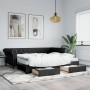 Sofá cama nido con cajones cuero sintético negro 90x200 cm de vidaXL, Camas y somieres - Ref: Foro24-3197735, Precio: 517,06 ...