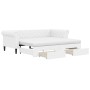Sofá cama nido con cajones cuero sintético blanco 90x200 cm de vidaXL, Camas y somieres - Ref: Foro24-3197736, Precio: 518,42...