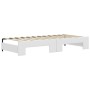 Sofá cama nido con cajones cuero sintético blanco 90x200 cm de vidaXL, Camas y somieres - Ref: Foro24-3197736, Precio: 518,42...