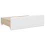 Sofá cama nido con cajones cuero sintético blanco 90x200 cm de vidaXL, Camas y somieres - Ref: Foro24-3197736, Precio: 518,42...