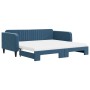 Sofá cama nido con colchón terciopelo azul 100x200 cm de vidaXL, Camas y somieres - Ref: Foro24-3197093, Precio: 428,38 €, De...