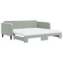 Sofá cama nido con colchón terciopelo gris claro 100x200 cm de vidaXL, Camas y somieres - Ref: Foro24-3197094, Precio: 436,92...