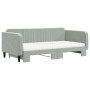 Sofá cama nido con colchón terciopelo gris claro 100x200 cm de vidaXL, Camas y somieres - Ref: Foro24-3197094, Precio: 436,92...