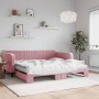 Sofá cama nido con colchón terciopelo rosa 100x200 cm de vidaXL, Camas y somieres - Ref: Foro24-3197097, Precio: 438,27 €, De...