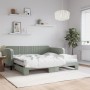Sofá cama nido con colchón terciopelo gris claro 90x190 cm de vidaXL, Camas y somieres - Ref: Foro24-3197100, Precio: 406,71 ...