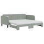 Sofá cama nido con colchón terciopelo gris claro 90x190 cm de vidaXL, Camas y somieres - Ref: Foro24-3197100, Precio: 406,71 ...